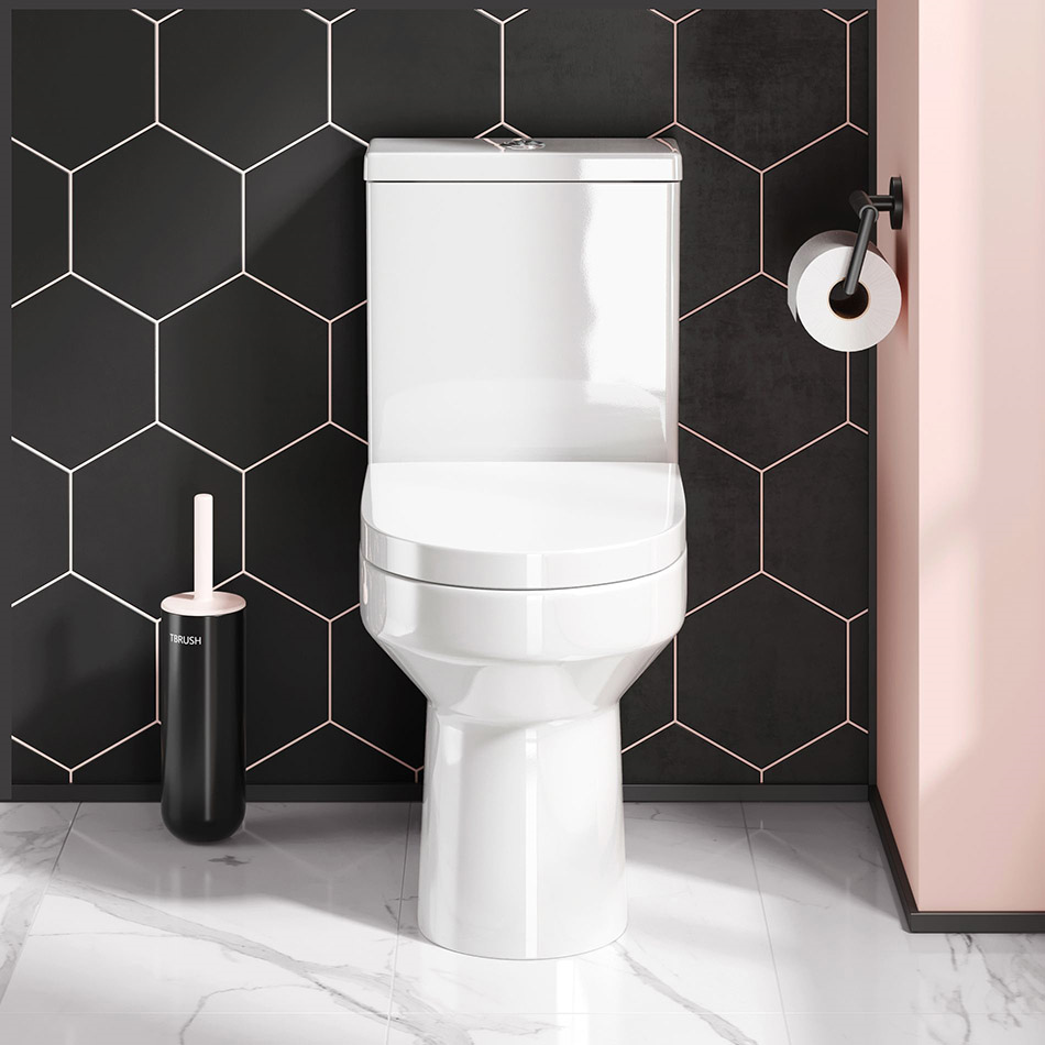 Close coupled ceramic bowl sanitary toilet