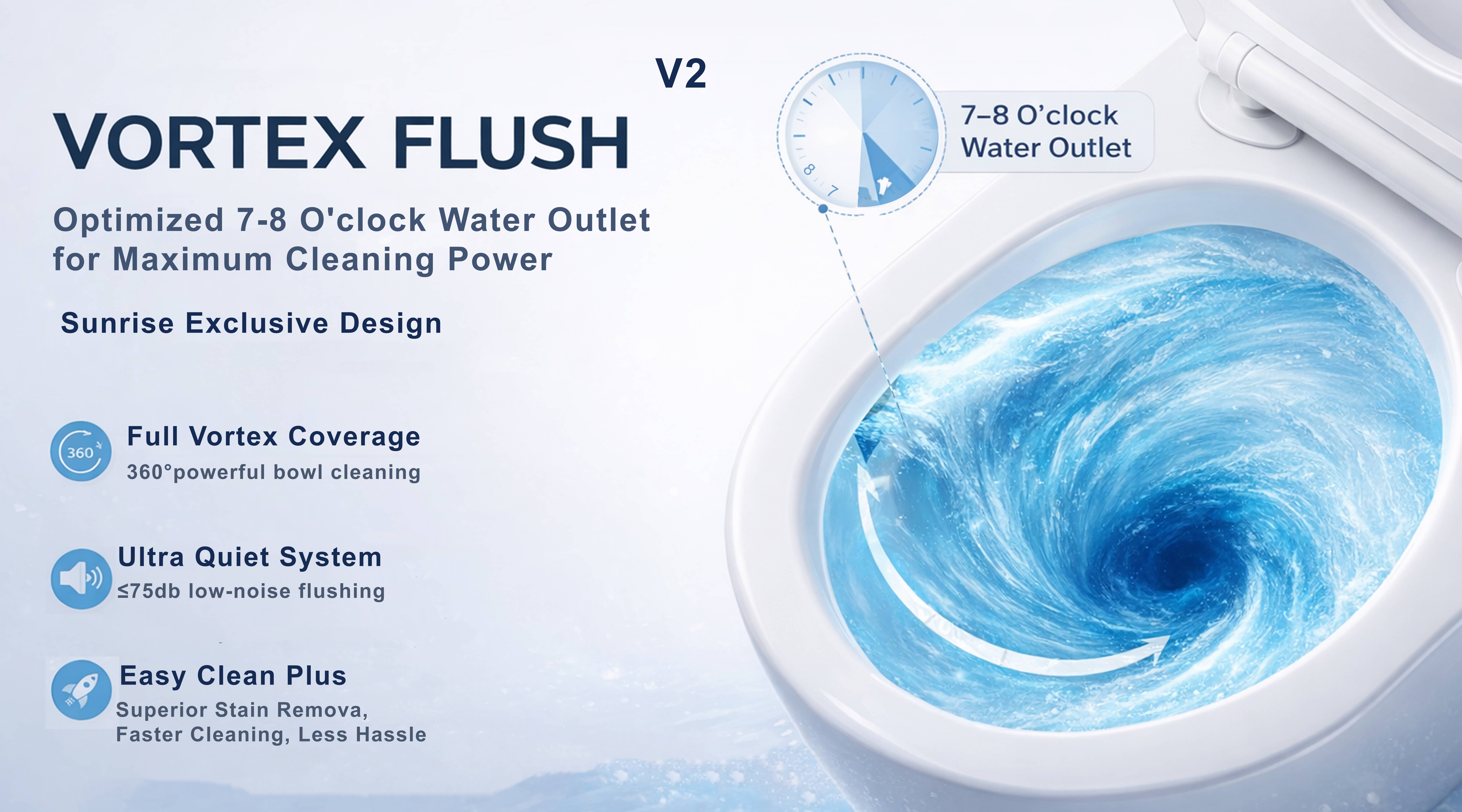 Tornado Cyclone Flush toilet