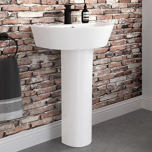 Ceramic bathroom vanity pedestal basin (2)