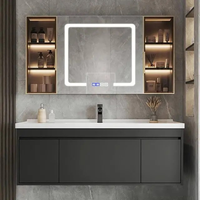 News Ceramic integrated basin bathroom ambient lighting, intelligent beauty and mist